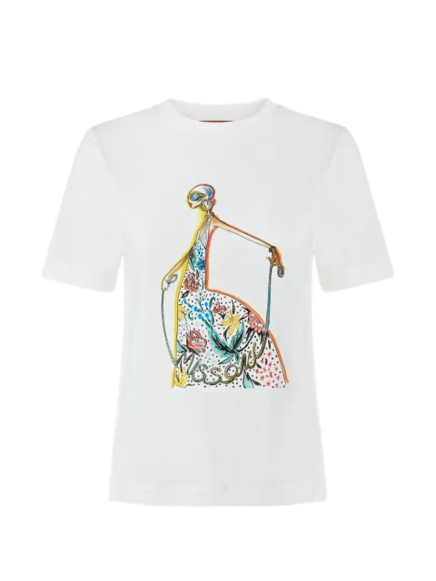 Missoni print short-sleeve T-shirt White DS26SL04BJ00QG