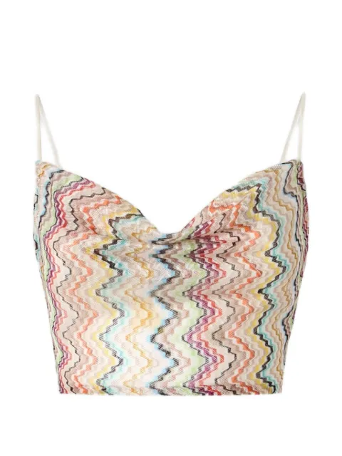 Missoni printed scarf-style top Neutrals MC25SK05BR015G