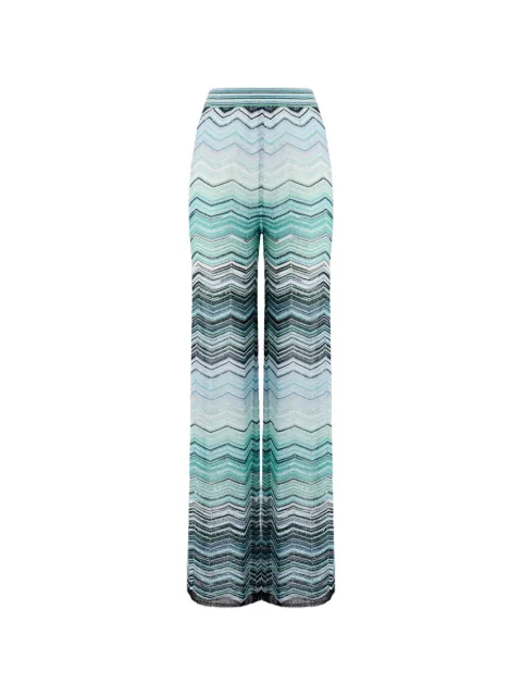 Missoni chevron-pattern trousers Blue DS26SI0CBK01H9