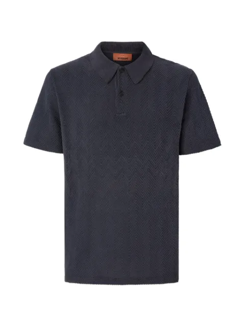 Missoni herringbone polo shirt Blue UC26S200BR014P