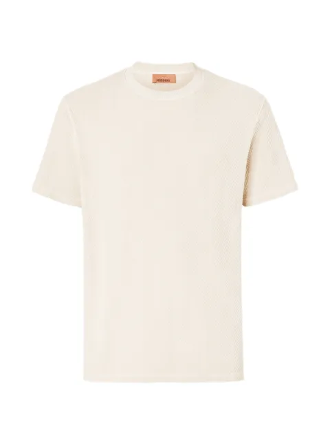 Missoni herringbone T-shirt Neutrals US26SL06BR014P