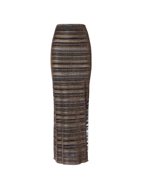 Missoni striped split skirt Brown DS26SH11BK01GR