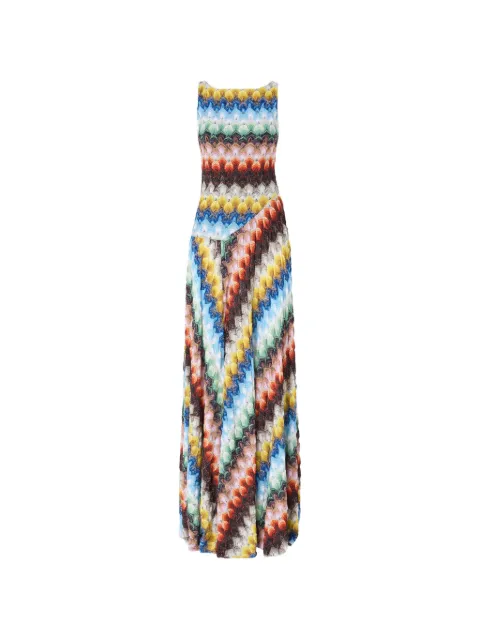 Missoni sleeveless printed maxi dress Blue DS26SG3PBR015J