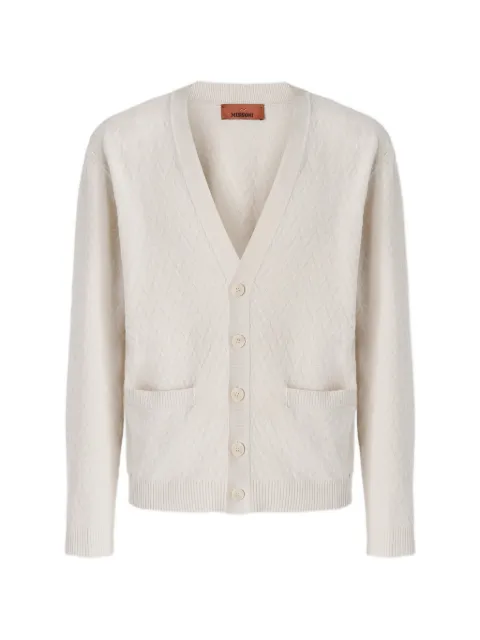 Missoni textured V-neck cardigan Neutrals US26SM08BK01HH