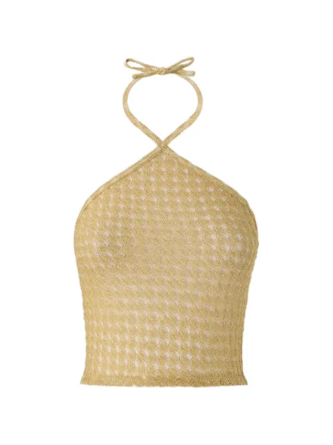 Missoni crochet halterneck top Neutrals MC23SK01BR014R