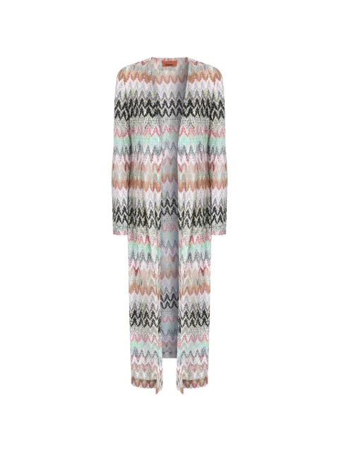 Missoni zigzag pattern coat Neutrals DS26SM0LBR014Z