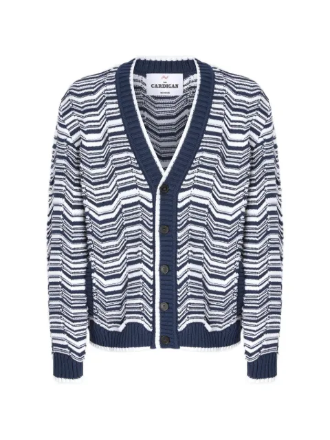 Missoni V-neck striped-pattern cardigan Blue US26SM0BBK01HS