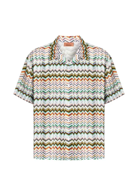 Missoni zigzag short-sleeve shirt White BS26SJ01BW010I