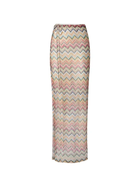 Missoni long pareo skirt with print Neutrals MC26SH02BR015G