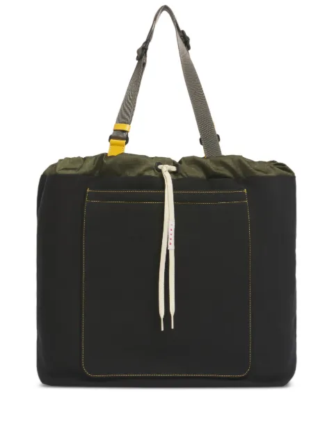 Marni technical fabric tote bag Black SHMQ0103U0P8942