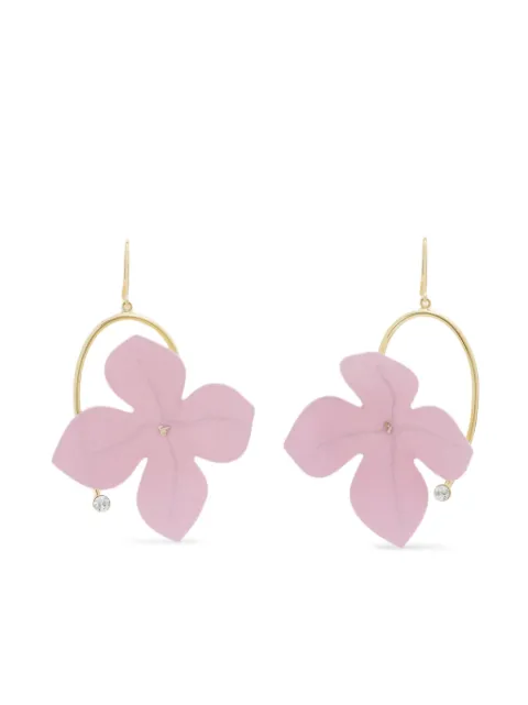Marni poplin flower hook earrings Gold ORMV0637A0T2000