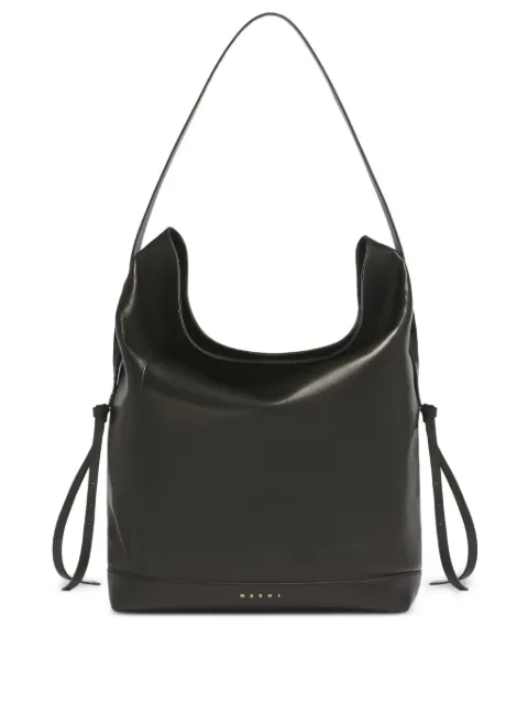 Marni leather Pod 2.0 large shoulder bag Black SCMP0085U0P8902