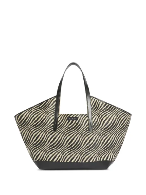 Marni raffia-effect shoulder bag Black SHMP0162A1P9841