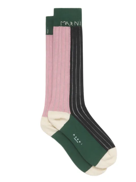 Marni ribbed knee-high socks Pink SKMC0215Q0UFC192