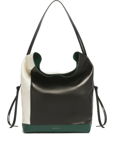 Marni leather Pod 2.0 large shoulder bag Black SCMP0085U1P8902