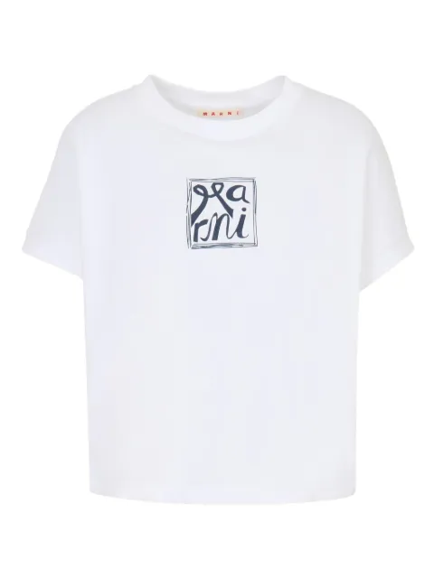 Marni logo-print T-shirt White THJE0384P0USCY88
