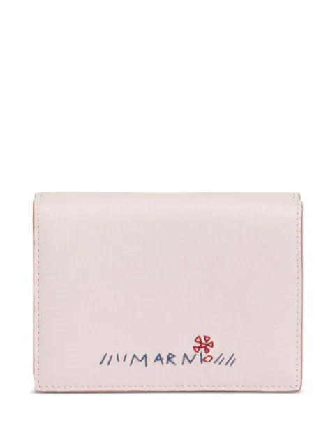 Marni flower-embroidered wallet Pink PFMO0105U2P6533