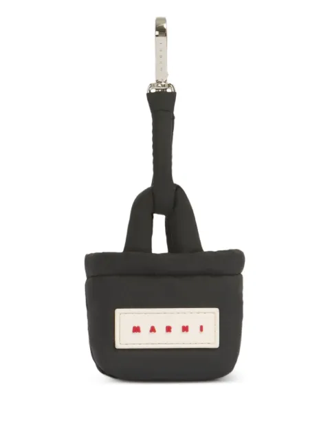 Marni puffed stitching keyring Black PCMO0061U0P8068