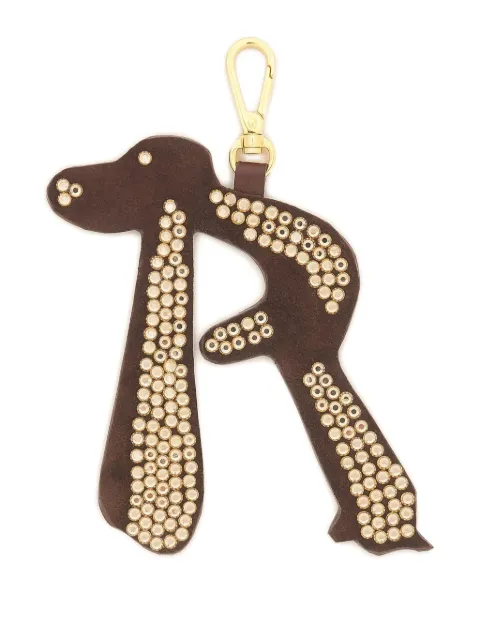 Marni suede animal alphabet charm Brown PCMO0065Q0P8946