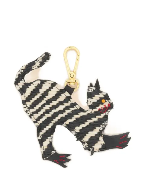 Marni raffia-effect animal alphabet charm Black PCMO0066Q0P9841