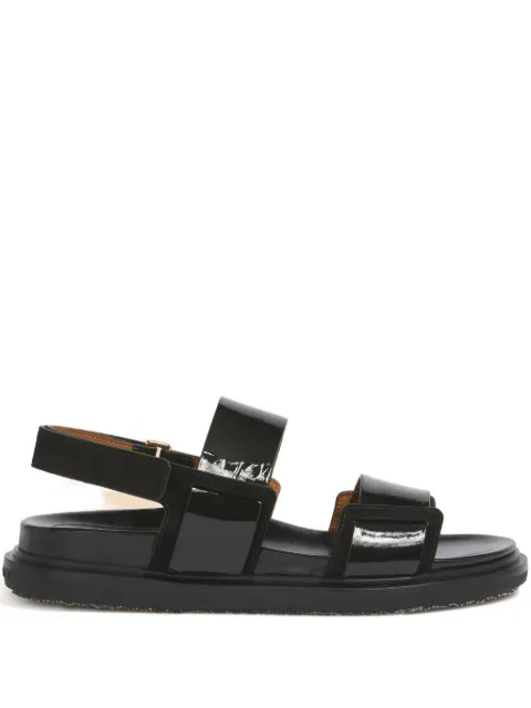 Marni Fussbett double-strap sandals Black FBMS018001P7615