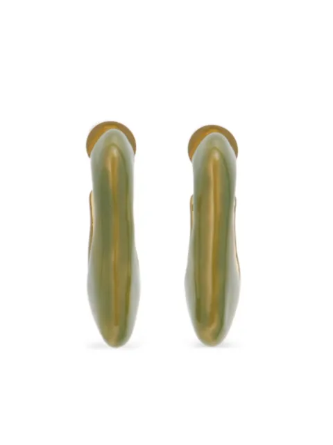 Marni enamel Trapeze hoop earrings Gold ORMV0632A0M2000