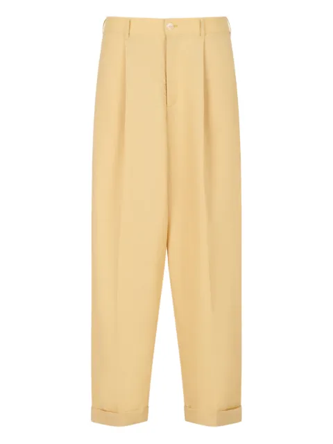 Marni high-waist pleated trousers Yellow PUMU0332U0UTW839