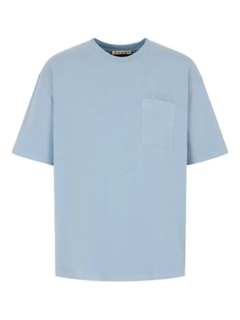 Marni chest-pocket short-sleeves T-shirt Blue HUMU0358GXUSCY94