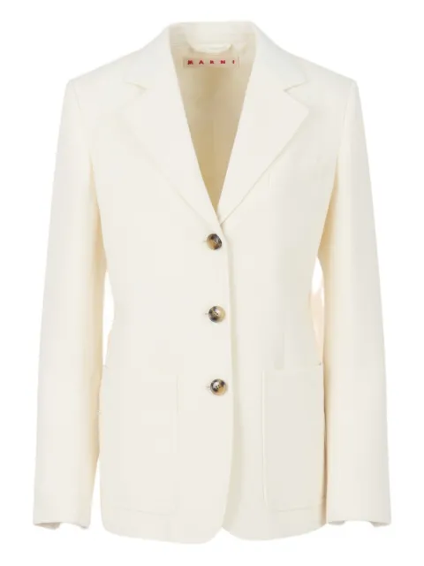 Marni wool crêpe jacket White GIMA0317SUUTWA42