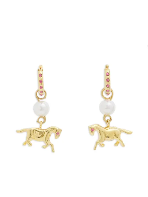 Marni horse-pendant hoop-earrings Gold ORMV0642A0P6527