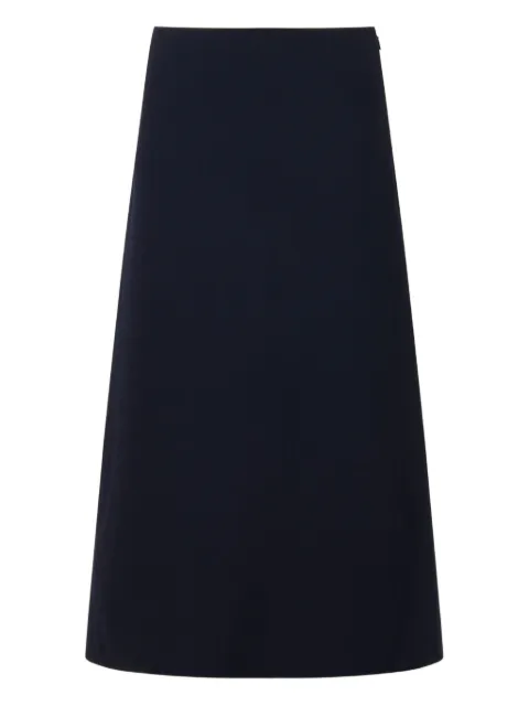 Marni deep blue wool crêpe A-line skirt Blue GOMA0820A1UTWA42