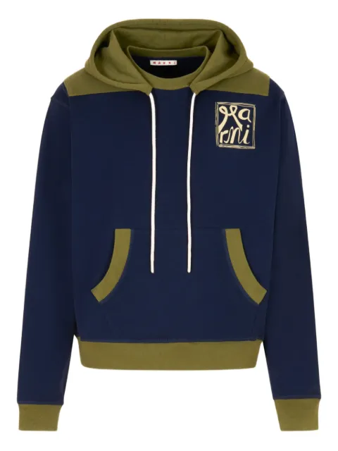 Marni colour-block hoodie Blue FUMU0153P0USCY89