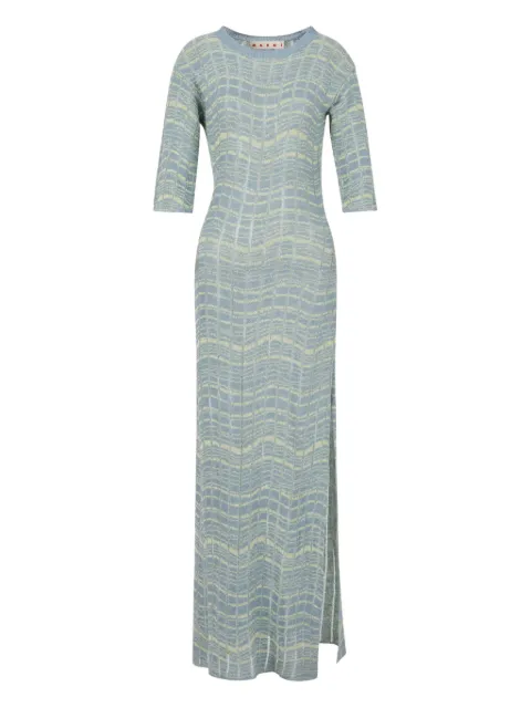 Marni slit maxi dress Blue ABMD0287Q0UFL102