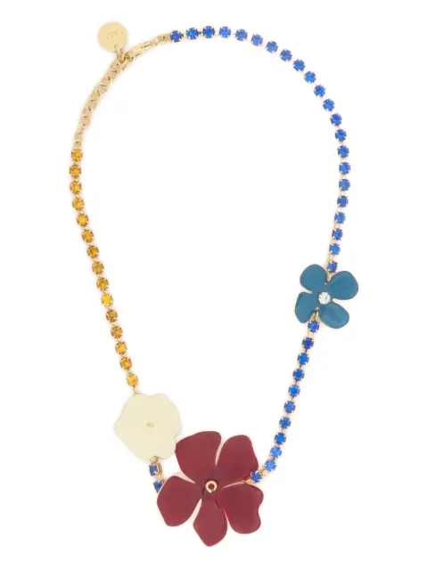 Marni enamel flower rhinestone necklace Gold COMV0581A0P6527