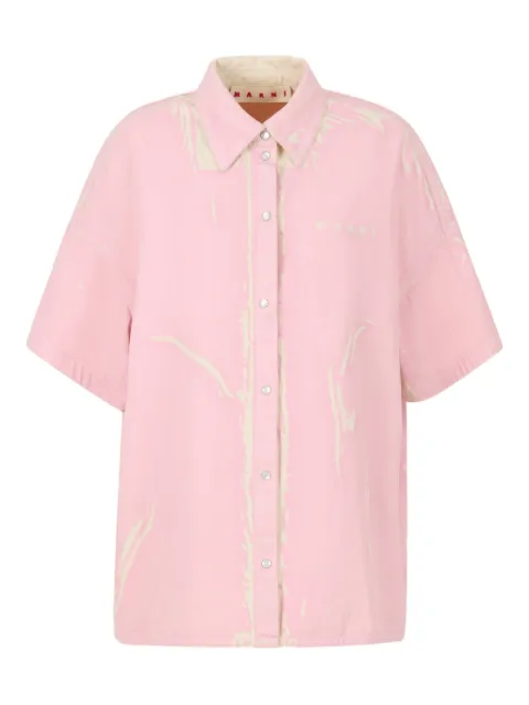 Marni short-sleeves denim shirt Pink CAJD0565A1USCY64
