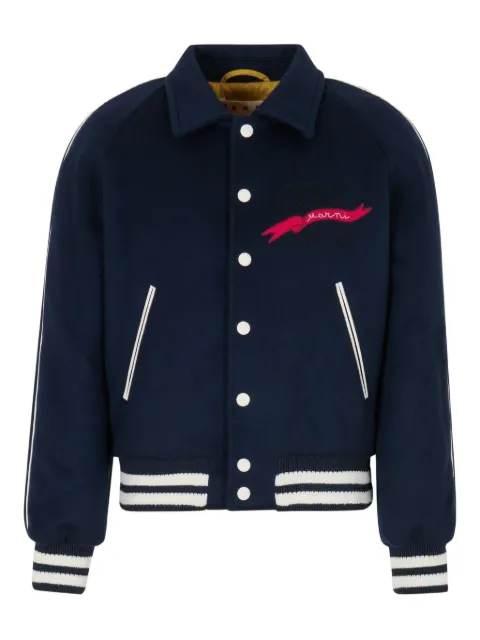 Marni embroidered bomber jacket Blue JUMU0201SWUTW913