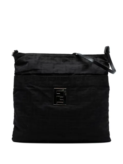Fendi Pre-Owned 2000-2010 Zucca Canvas shoulder bag Black IG9YNXMO5XQSO57V