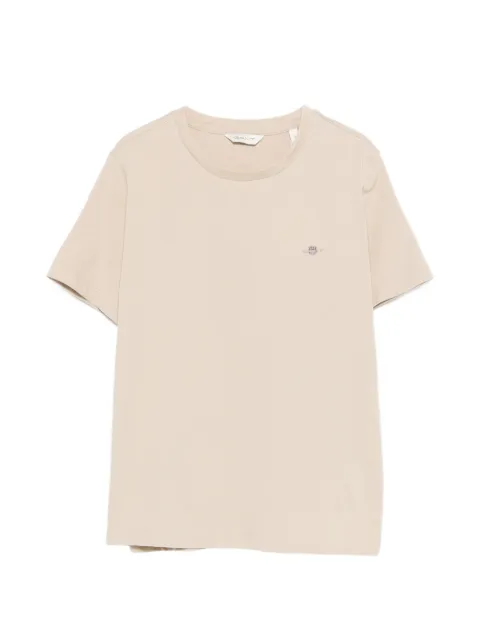 Gant logo-embroidered T-shirt Neutrals 4200200