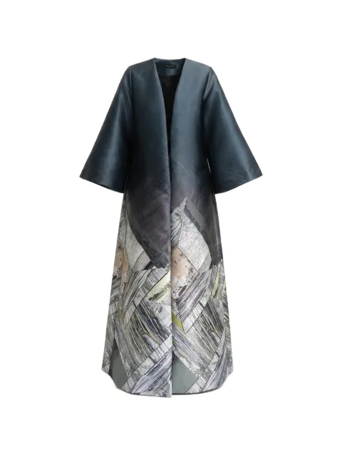 Gemy Maalouf structured geometric cape Blue GMCP257512KM