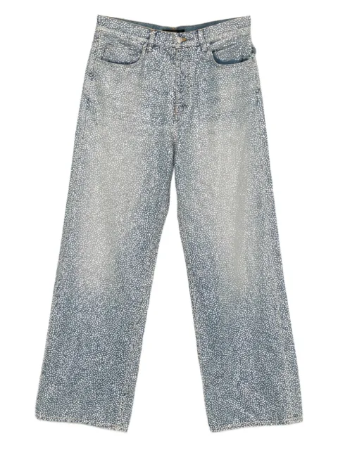 AMIRI embellished straight-leg jeans Blue AMBMJE1046596