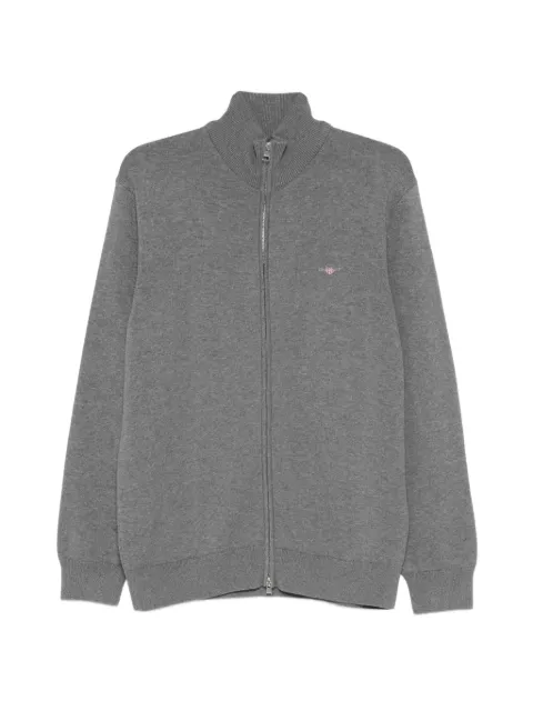 Gant zip-up cotton cardigan Grey 8030164092