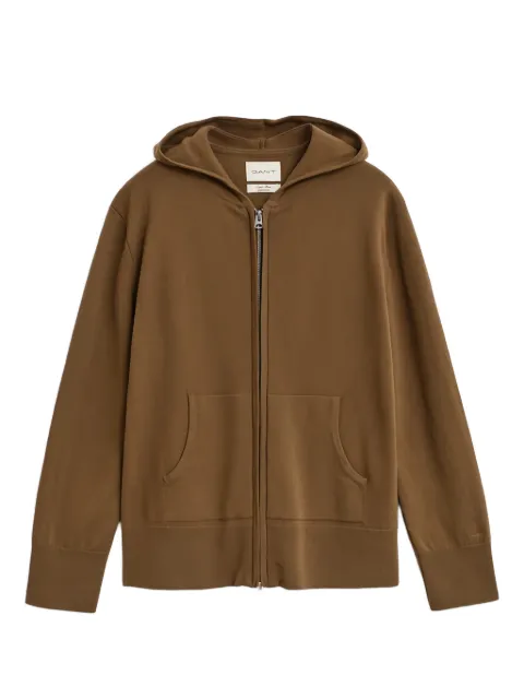 Gant zip-up hooded jacket Brown 4805394213