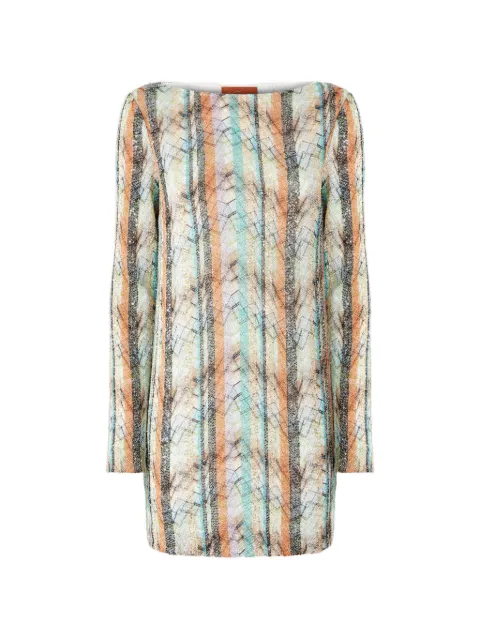 Missoni long-sleeve mini dress Neutrals DS26SG0QBC005Z