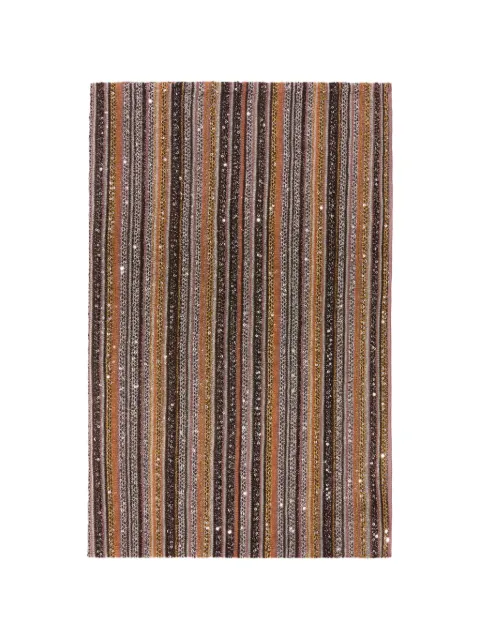 Missoni striped embellished scarf Brown AS26SS02BK01CL