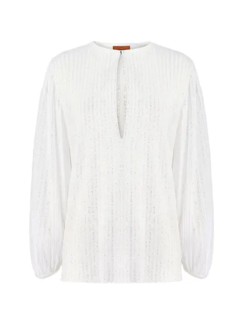 Missoni balloon-sleeve blouse White DS26SJ0ABK01GH