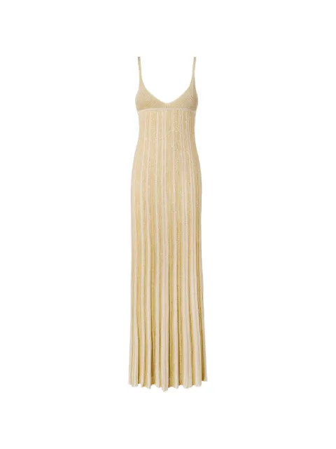 Missoni V-neck ribbed maxi dress Gold DS26SG0LBK01GH