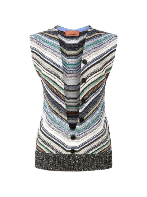 Missoni striped-pattern top Blue DS26SN1OBK01IP