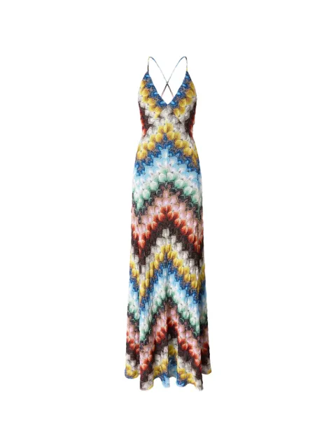 Missoni V-neck maxi dress White DS26SG3ZBR015J