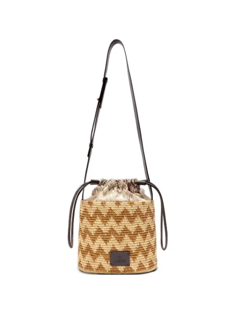 Missoni zigzag-woven bucket bag Neutrals MI10066R