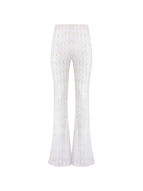 Missoni zigzag-patterned flared trousers White DS26SI10BR015X